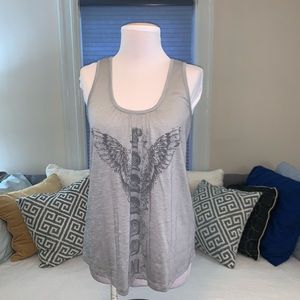 Gray tank top with cool design